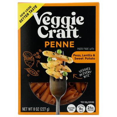 Veggiecraft - Penne Pasta - Sweet Potato, 8oz (Pack of 6)