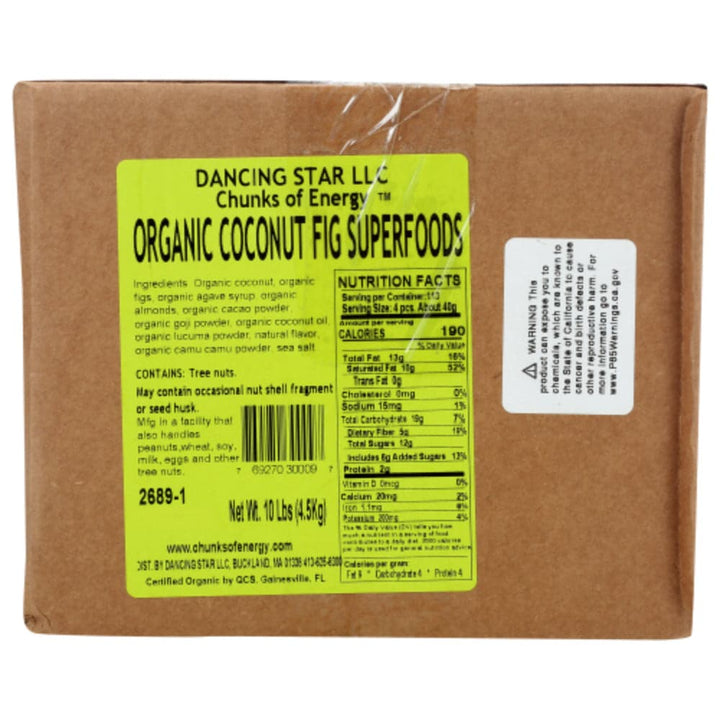Dancing Star - Organic Fig Coconut Superfoods, 10 Lbs