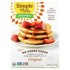 Simple Mills - Chestnut Flour Pancake and Waffle Mix, 10 OZ - Pack of 6
