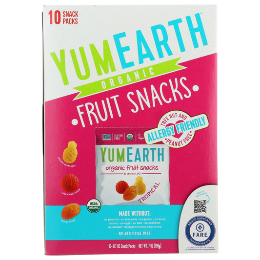 Yumearth - Fruit Snack - Tropical, 7oz (Pack of 6)