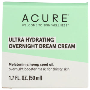Acure - Hydrating Cream - Overnight, 1.7fo (Pack of 1)