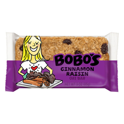 Bobos Oat Bars - Oat Bars - Cinnamon Raisin, 3oz (Pack of 12)