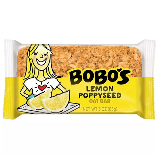 Bobos Oat Bars - Oat Bars - Lemon Poppyseed, 3oz (Pack of 12)