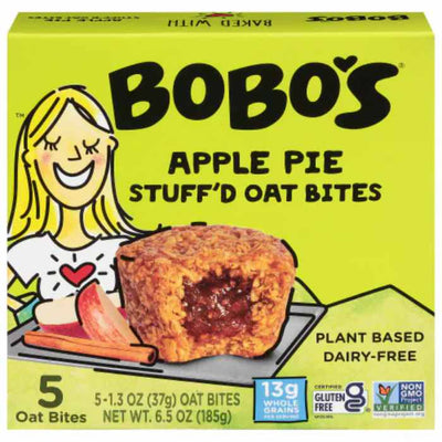 Bobos Oat Bars - Oat Bites - Apple Pie, 6.5oz (Pack of 6)