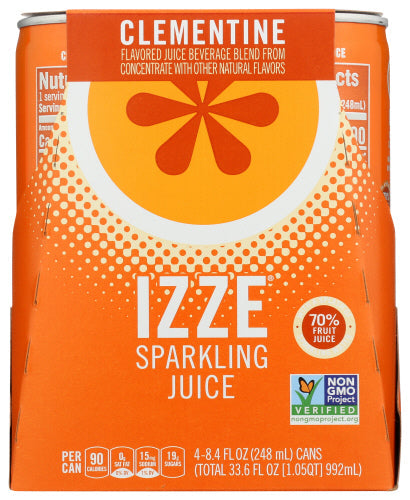 Izze Beverage - Juice 4Pk Sparkling Clementine 33.6 Fo - (Pack of 6)