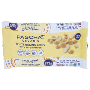 Pascha - Organic Rice Milk Chocolate White Chocolate Baking Chips, 7 Oz | Pack of 8