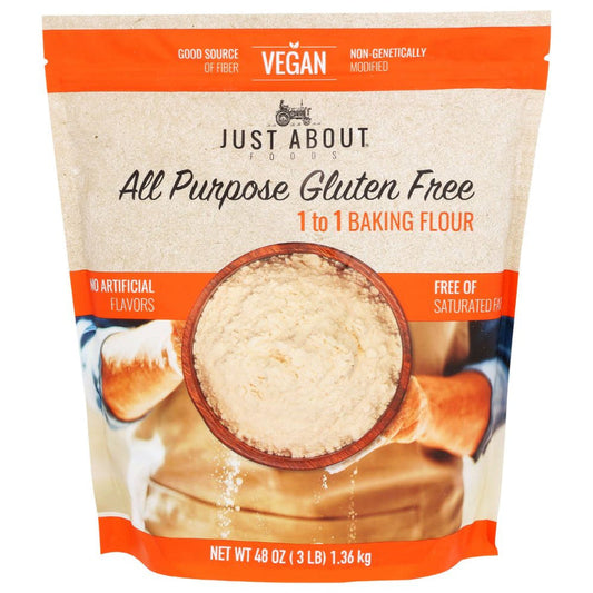 Just About Food - All Purpose Flour - 1 To 1, 3lb (Pack of 6)