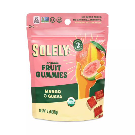 Solely - Fruit Gummies - Mango Guava, 2.5oz (Pack of 12)
