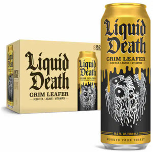 Liquid Death - Grim Lefer Iced Tea, 8 Pack, 153.6 Fl Oz | Pack of 3