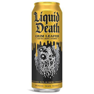Liquid Death - Grim Leafer Iced Tea, 153.6 Fl Oz | Pack of 3