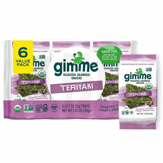 Gimme - Roasted Seaweed - Teriyaki, 1.05oz (Pack of 8)