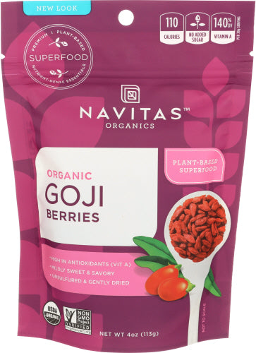 Navitas - Goji Berry Organic, 4 Oz (Pack Of 1)