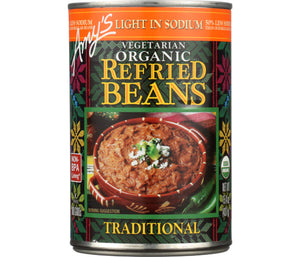 Amy's - Bean Refried Low Sodium Traditional Gluten-Free, 15.4 Oz | Pack of 1