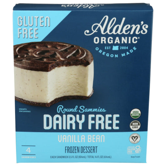Aldens Organic - Ice Cream - Vanilla, 14fo (Pack of 12)