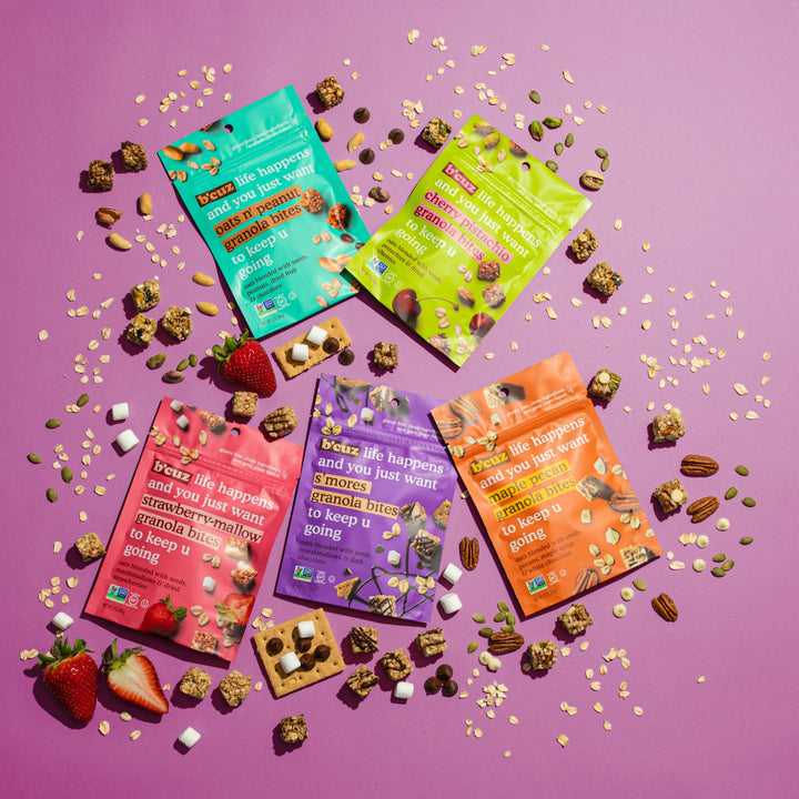 Bcuz Snacks - Granola Bites Variety Pack, 5 oz - Pack of 6