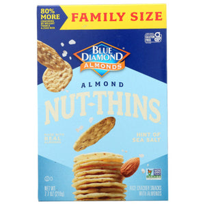 Blue Diamond - Cracker Nut Thins Sea Salt, 7.7 oz | Pack of 6
