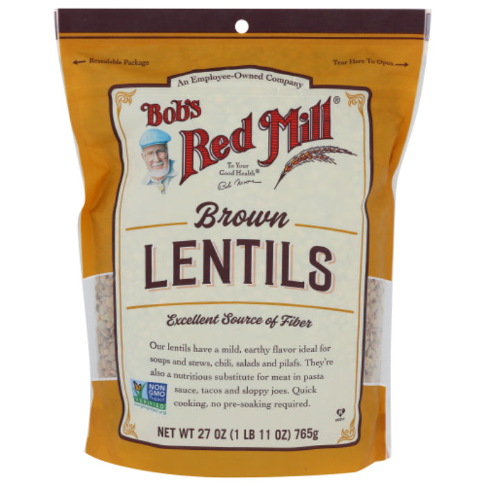 Bob's Red Mill - Lentils, Brown, 27 Oz - Pack of 4