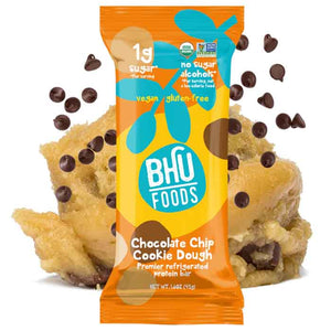Bhu Foods - Bar Keto Chocolate Chip Cookie Dough, 1.6oz | Pack of 8