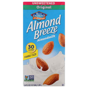 Blue Diamond - Almond milk Original Unsweetened, 64fo | Pack of 8