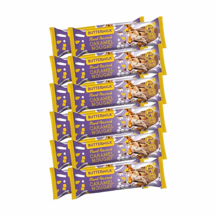 Buttermilk - Caramel Nouget Choccy Bar, 1.76oz pack of 12
