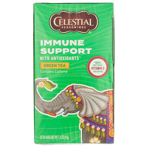 Celestial Seasonings - Green Tea Immune Support with Antioxidants, 20 Bags | Pack of 6