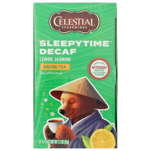 Celestial Seasonings - Green Tea Sleepytime Decaf Lemon Jasmine, 20 Bags | Pack of 6