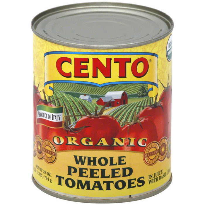 Cento - Organic Whole Peeled Tomatoes, 28 Oz | Pack of 6