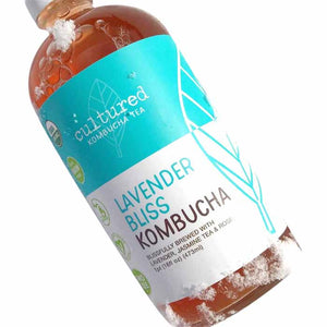 Cultured Kombucha Co – Lavender Kombucha Tea, 16 fl oz | Pack of 6