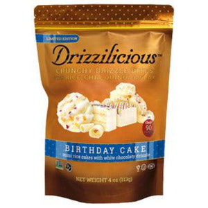 Drizzilicous - Birthday Cake Mini Rice Cakes with White Chocolatey Drizzle