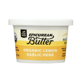 Epicurean Butter - Butter Plant-Based Lemon Garlic 3.5 Oz - Pack Of 8