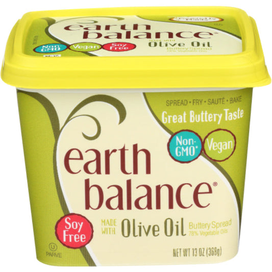 Earth Balance - Buttery Spread - Natural Extra Virgin Olive Oil, 13oz (Pack of 6)