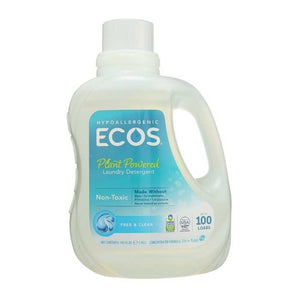 ECOS - Free & Clear Laundry Detergent, 100 Oz (Pack of 4)