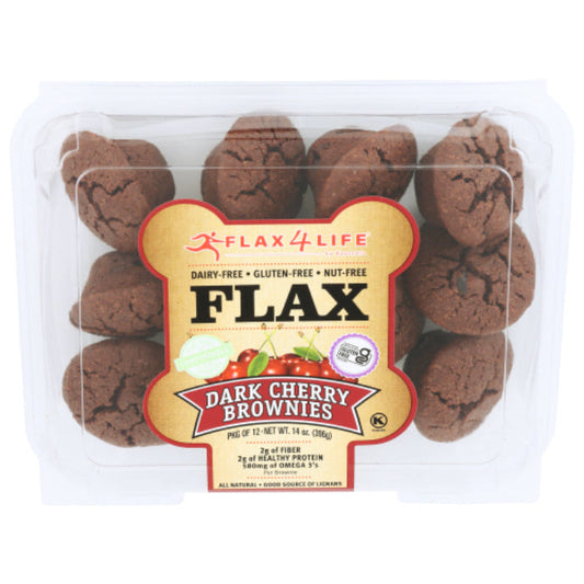 Flax4life - Brownie - Dark Cherry, 14oz (Pack of 6)