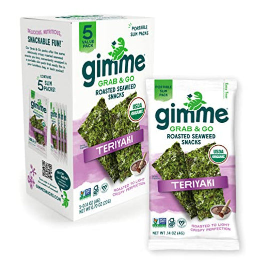 Gimme - Seaweed Snack - Teriyaki, 0.7oz (Pack of 6)