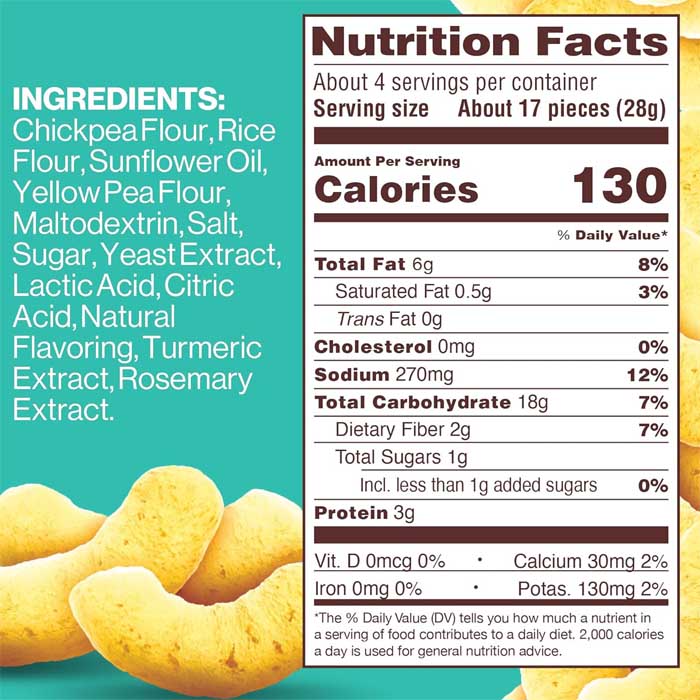 Hippeas - Vegan White Cheddar Explosion Flavor Blast!, 3.75oz - Back