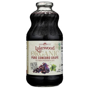 Lakewood – Organic Pure Concord Grape Juice, 32 fl oz | Pack of 6