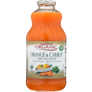 Lakewood – Organic Orange Carrot Juice, 32 fl oz | Pack of 6