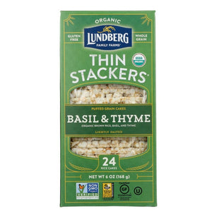 Lundberg - Organic Cracker Basil Thyme Thin Lightly Salted, 6 Oz