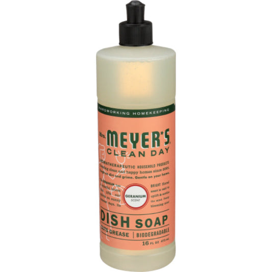 Mrs Meyers Clea - Dish Soap - Geranium, 16oz (Pack of 6)