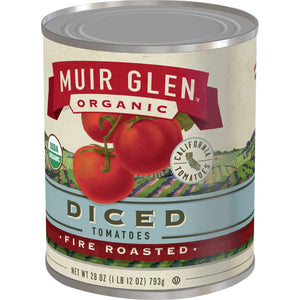 Muir Glen - Fire-Roasted Diced Tomatoes, 28 Oz | Pack of 12