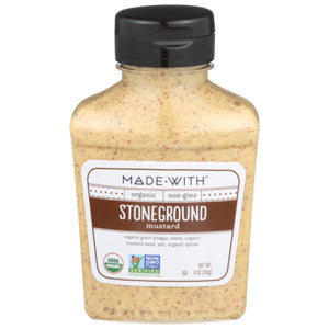 Made With - Organic Stoneground Mustard, 9 oz | Pack of 6