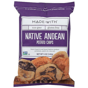 Made With - Native Andean Potato Chips, 5 oz | Pack of 12
