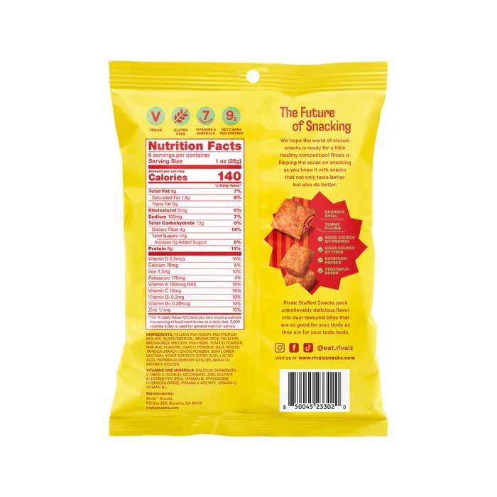 Rivalz - Late Night Pizza Stuffed Snacks, 6oz - Back