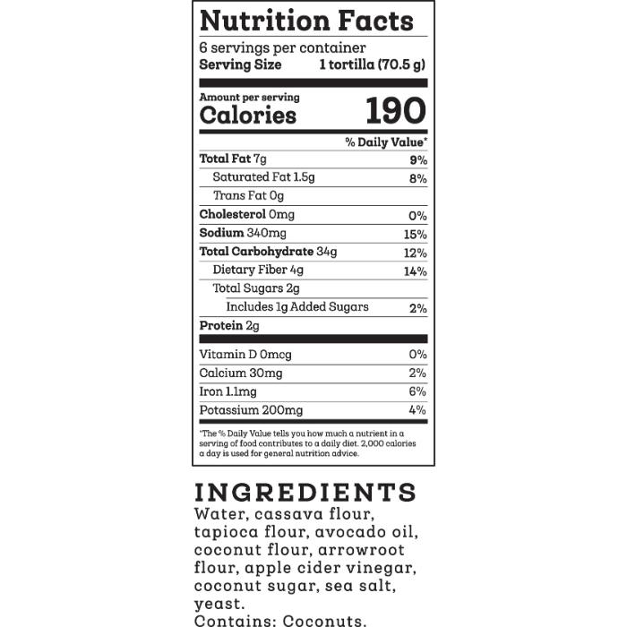 Siete - Grain-Free Tortillas Burrito Size, 14.9oz