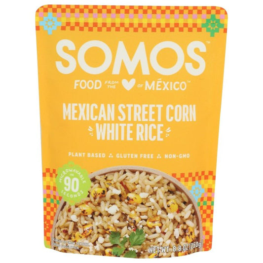 Somos - White Rice - Mexican Street Corn, 8.8oz (Pack of 6)