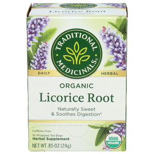 Traditional Medicinals – Licorice Root Herbal Tea, 16 Bags | Pack of 6