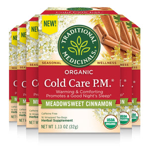 Traditional Medicinals – Cold Care P.M. Tea, 16 Bags | Pack of 6