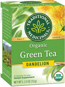 Traditional Medicinals – Dandelion Green Tea, 16 Bags | Pack of 6