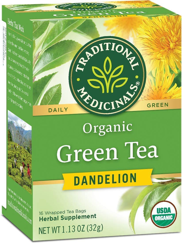 Traditional Medicinals – Dandelion Green Tea, 16 Bags | Pack of 6
