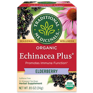 Traditional Medicinals – Echinacea Elderberry Organic Tea, 16 Bags | Pack of 6